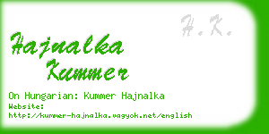 hajnalka kummer business card